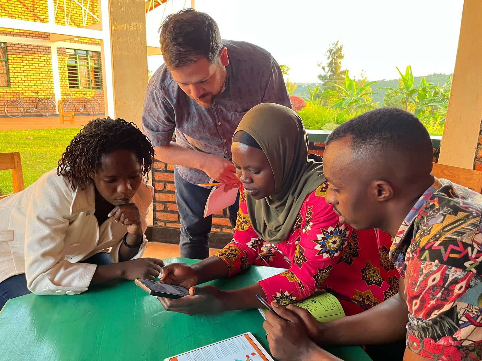 Chris Barr with interview participants